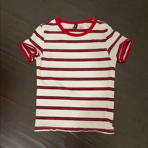 red white and blue tshirt